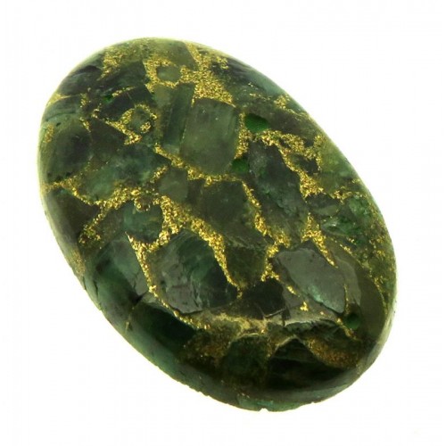Oval 26x17mm Mohave Emerald Cabochon 04