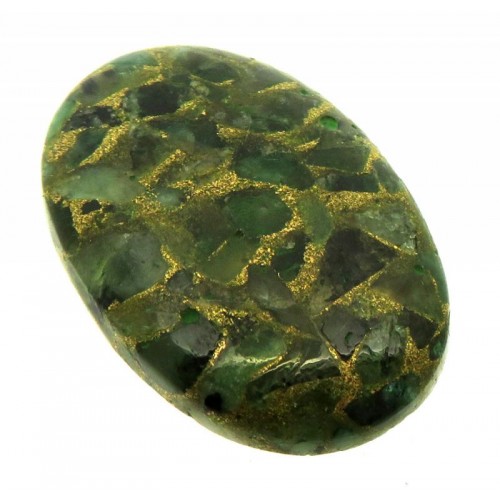 Oval 33x22mm Mohave Emerald Cabochon 08