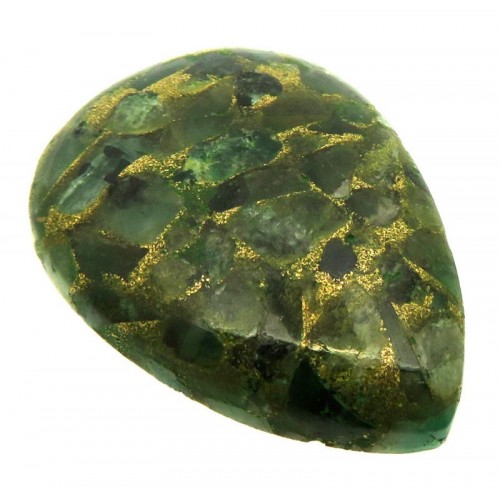 Teardrop 33x24mm Mohave Emerald Cabochon 10