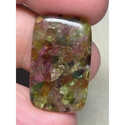 Rectangle 29x18mm Mohave Tourmaline Cabochon 13