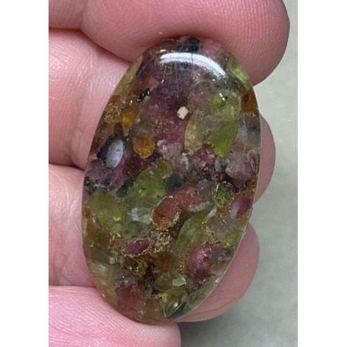 Oval 34x20mm Mohave Tourmaline Cabochon 15