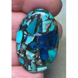 Oval 40x26mm Mohave Turquoise with Shattuckite Cabochon 20