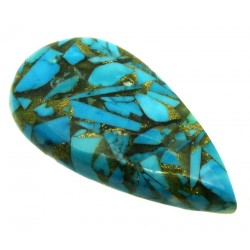 Teardrop 39x20mm Mohave Turquoise Cabochon 07