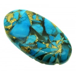 Oval 35x19mm Mohave Turquoise Cabochon 19