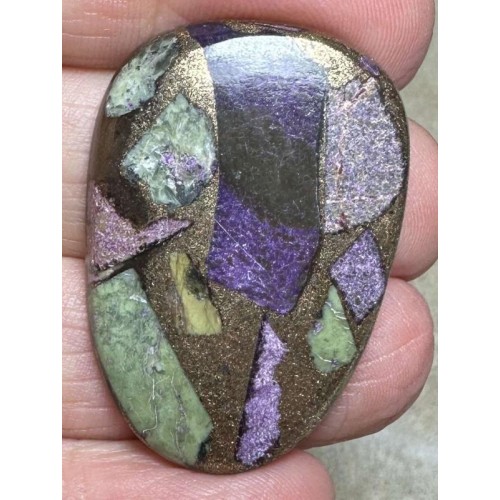 Freeform 37x25mm Mohave Atlantasite Cabochon 23