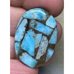 Oval 34x24mm Mohave Larimar Cabochon 08