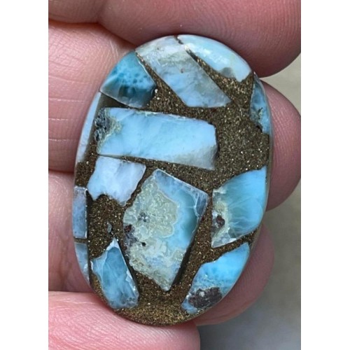 Oval 33x22mm Mohave Larimar Cabochon 10