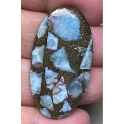 Oval 41x22mm Mohave Larimar Cabochon 12