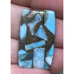 Rectangle 30x18mm Mohave Larimar Cabochon 15