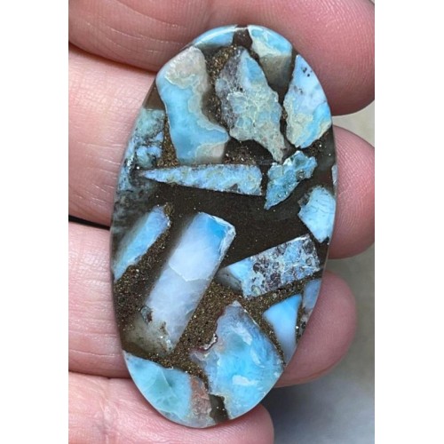 Oval 48x26mm Mohave Larimar Cabochon 16