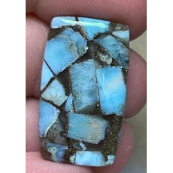 Rectangle 29x17mm Mohave Larimar Cabochon 17