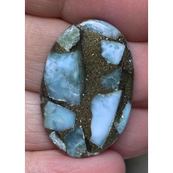 Oval 32x21mm Mohave Larimar Cabochon 18