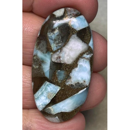 Oval 42x22mm Mohave Larimar Cabochon 22