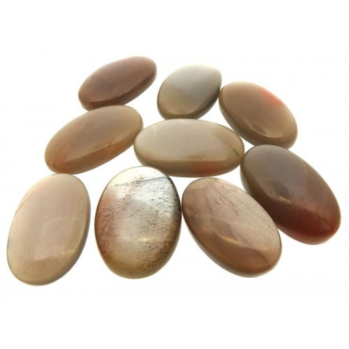 Single Oval 32mm to 35mm Long Chocolate Moonstone Cabochon