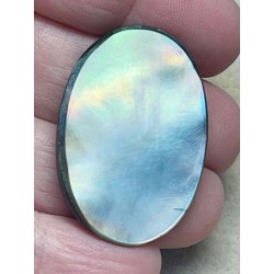 Oval 36x25mm Black Mother of Pearl Cabochon 08