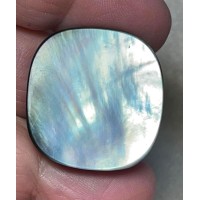 Freeform 26x26mm Black Mother of Pearl Cabochon 28