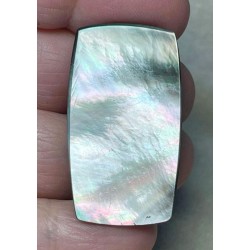 Freeform 38x20mm Black Mother of Pearl Cabochon 33