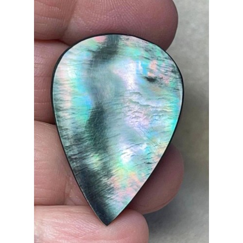 Teardrop 35x25mm Black Mother of Pearl Cabochon 39
