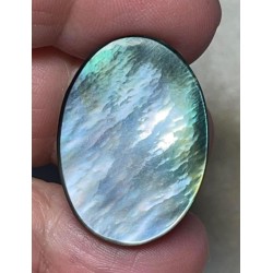 Oval 29x21mm Black Mother of Pearl Cabochon 43