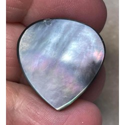 Teardrop 23x23mm Black Mother of Pearl Cabochon 44