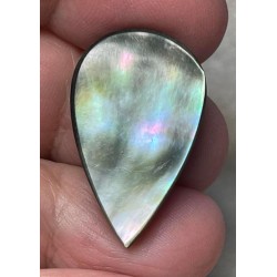 Teardrop 28x17mm Black Mother of Pearl Cabochon 46