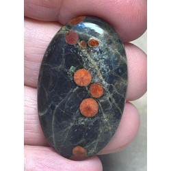 Oval 38x23mm Peanut Obsidian Cabochon 20