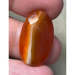 Oval 26x15mm Faceted Banded Onyx Cabochon 14