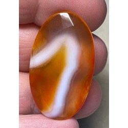 Oval 36x21mm Faceted Banded Onyx Cabochon 24