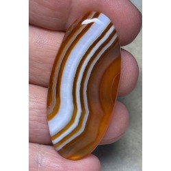 Oval 47x22mm Banded Onyx Cabochon 26