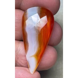 Teardrop 39x18mm Faceted Banded Onyx Cabochon 28