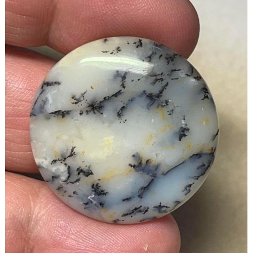 Round 30x30mm Dendritic Opal Cabochon 02