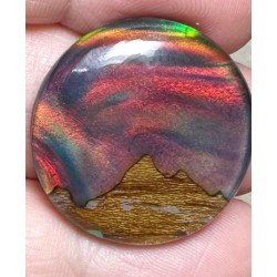 Round 25x25mm Aurora Opal Scene Cabochon 01