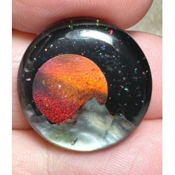 Round 21x21mm Aurora Opal Scene Cabochon 04