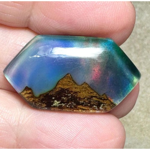 Freeform 17x31mm Aurora Opal Scene Cabochon 07