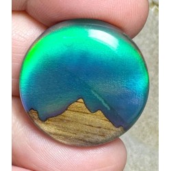 Round 26x26mm Aurora Opal Scene Cabochon 10