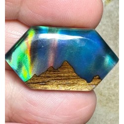 Freeform 17x32mm Aurora Opal Scene Cabochon 15