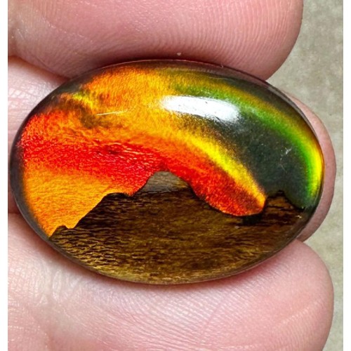 Oval 18x25mm Aurora Opal Scene Cabochon 20