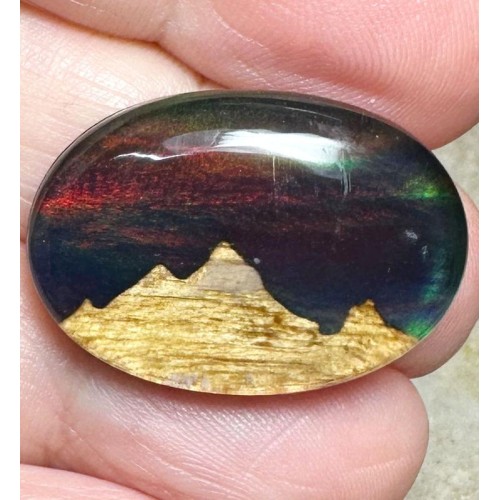 Oval 19x27mm Aurora Opal Scene Cabochon 24