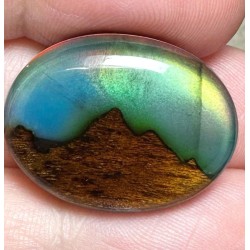 Oval 18x24mm Aurora Opal Scene Cabochon 26