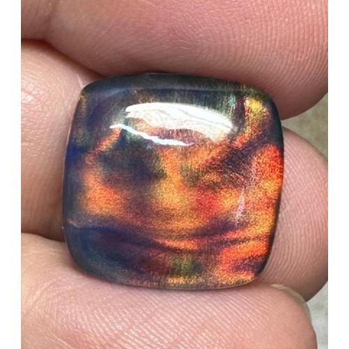 Square 16x16mm Aurora Opal Cabochon 47