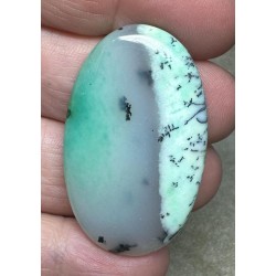 Oval 43x26mm Green Coloured Dendritic Opal Cabochon 58