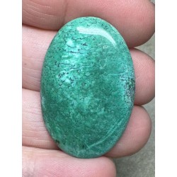 Oval 37x24mm Green Coloured Dendritic Opal Cabochon 63