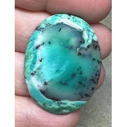 Oval 39x29mm Green Coloured Dendritic Opal Cabochon 73