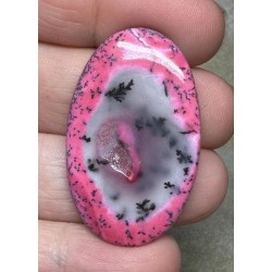 Oval 40x25mm Pink Coloured Dendritic Opal Cabochon 74