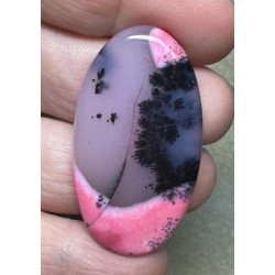 Oval 45x24mm Red Coloured Dendritic Opal Cabochon 85