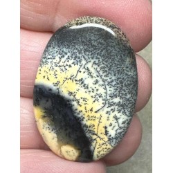 Oval 33x23mm Sunset Coloured Dendritic Opal Cabochon 91
