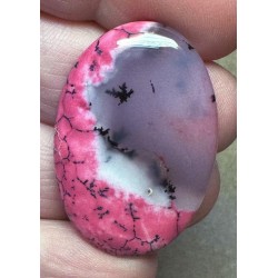 Oval 38x25mm Red Coloured Dendritic Opal Cabochon 97