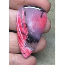 Teardrop 48x25mm Red Coloured Dendritic Opal Cabochon 99