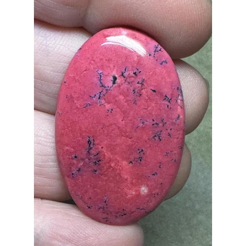 Oval 39x25mm Red Coloured Dendritic Opal Cabochon 104