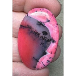 Oval 39x25mm Red Coloured Dendritic Opal Cabochon 107